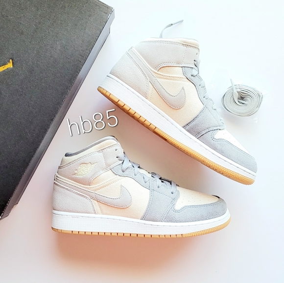 Jordan Shoes - Air Jordan 1 Mid SE (GS) Coconut Milk Youth 6.5 Women's 8